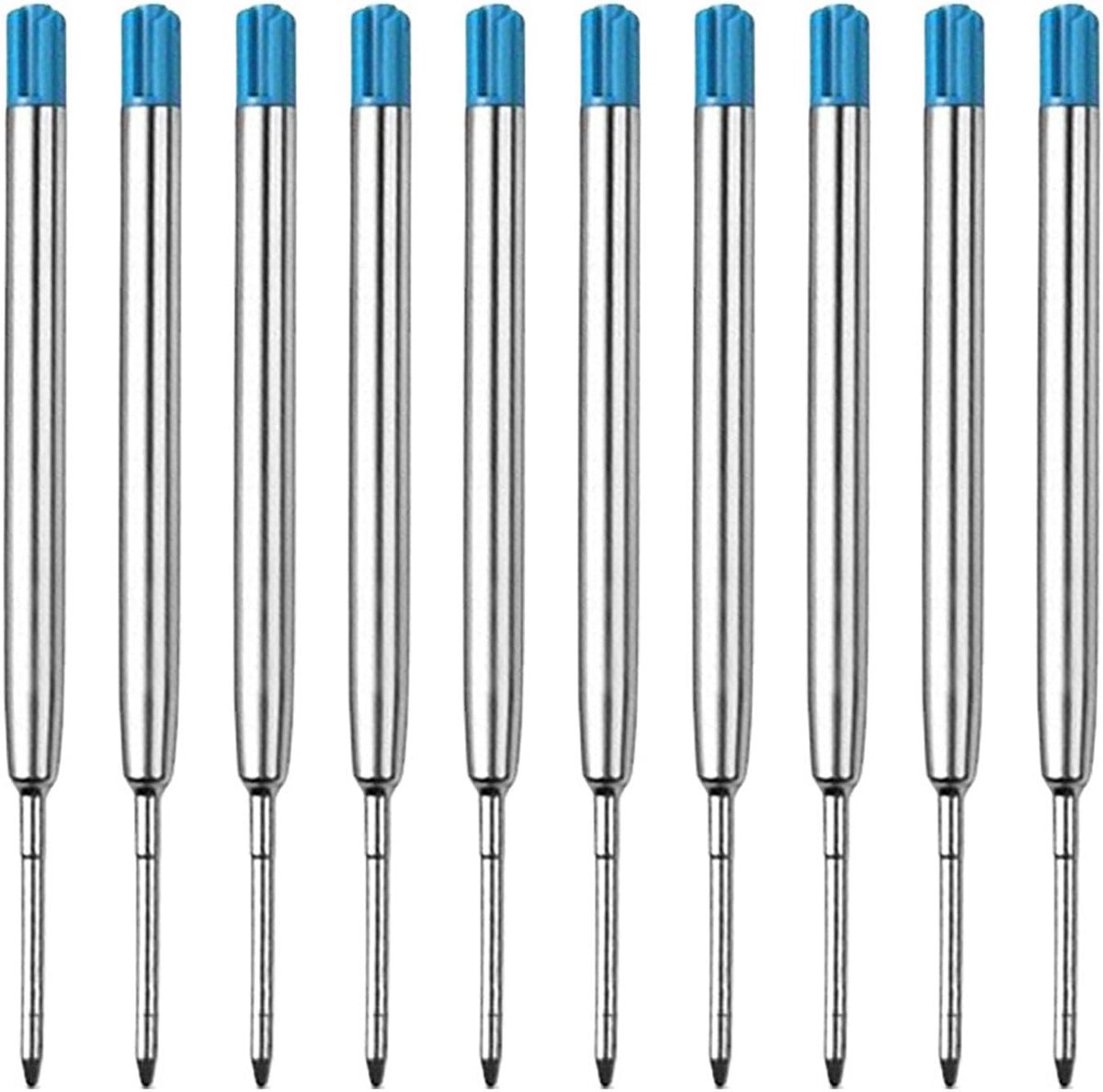 Penvullingen, Balpenvullingen G2-formaat, Compatibele Set Vullingen, 1,0 mm Lijndikte M, Schrijfkleur Blauw, 10 Stuks