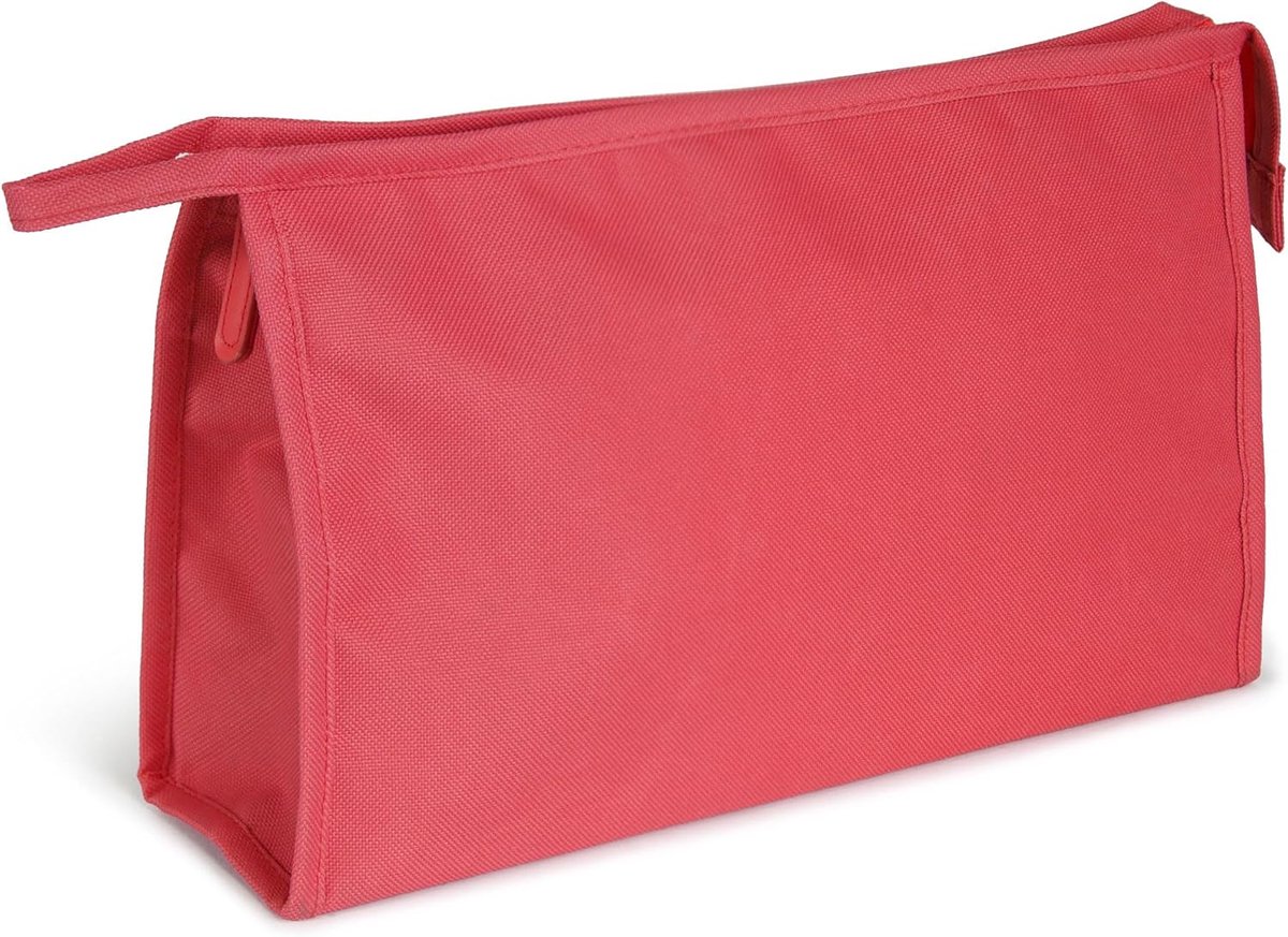 Waterdichte Toilettas – Stoffen Reiscosmetica Etui – Ruime Opbergtas voor Make-up & Verzorgingsproducten - Rood