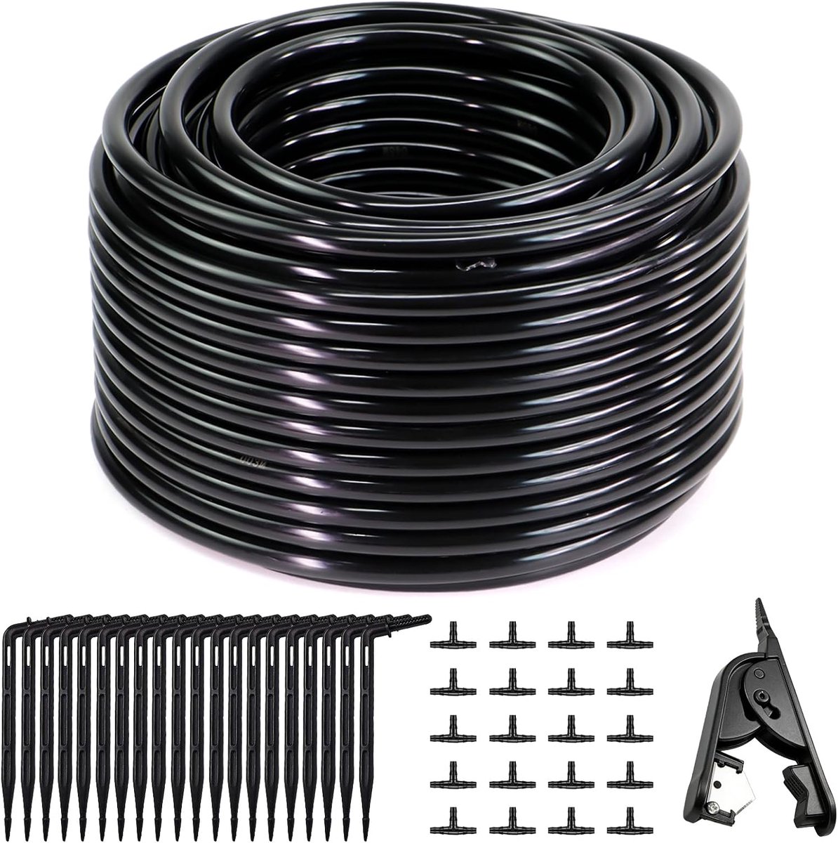 40 meter, 4/7 mm, pvc-druppelirrigatieleiding, druppelirrigatiesysteem voor tuin, broeikas en potplanten, tuinirrigatiesysteem