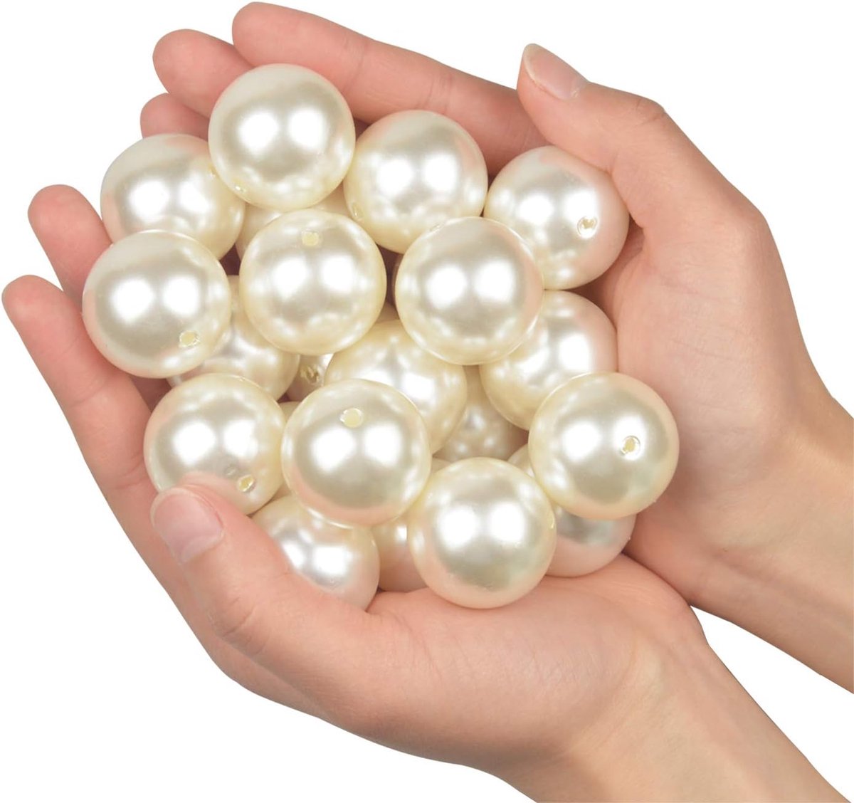 Glanzend Gepolijste Parels 15PCS 30mm Plastic Losse Parels Kralen voor Vaasvullers, DIY Sieraden Kettingen, Bruiloft Decoratie, Woondecoratie