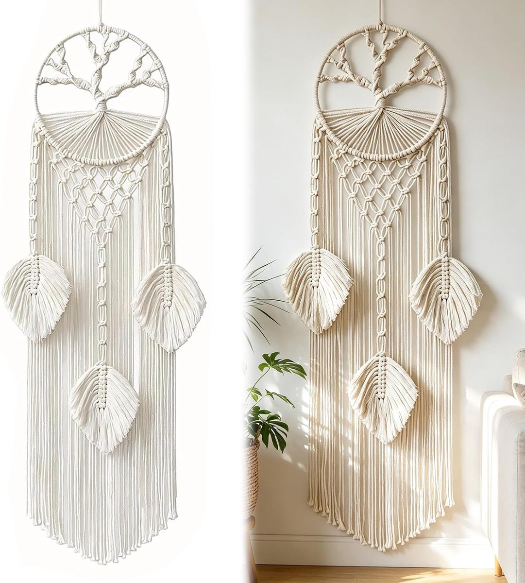 Dromenvanger, wandtapijt, geweven wandtapijt, handgemaakt, boho, wanddecoratie, levensboom, wandtapijt, boho, wanddromenvanger met kwastjes, kunsthandwerk voor slaapkamer, woonkamer