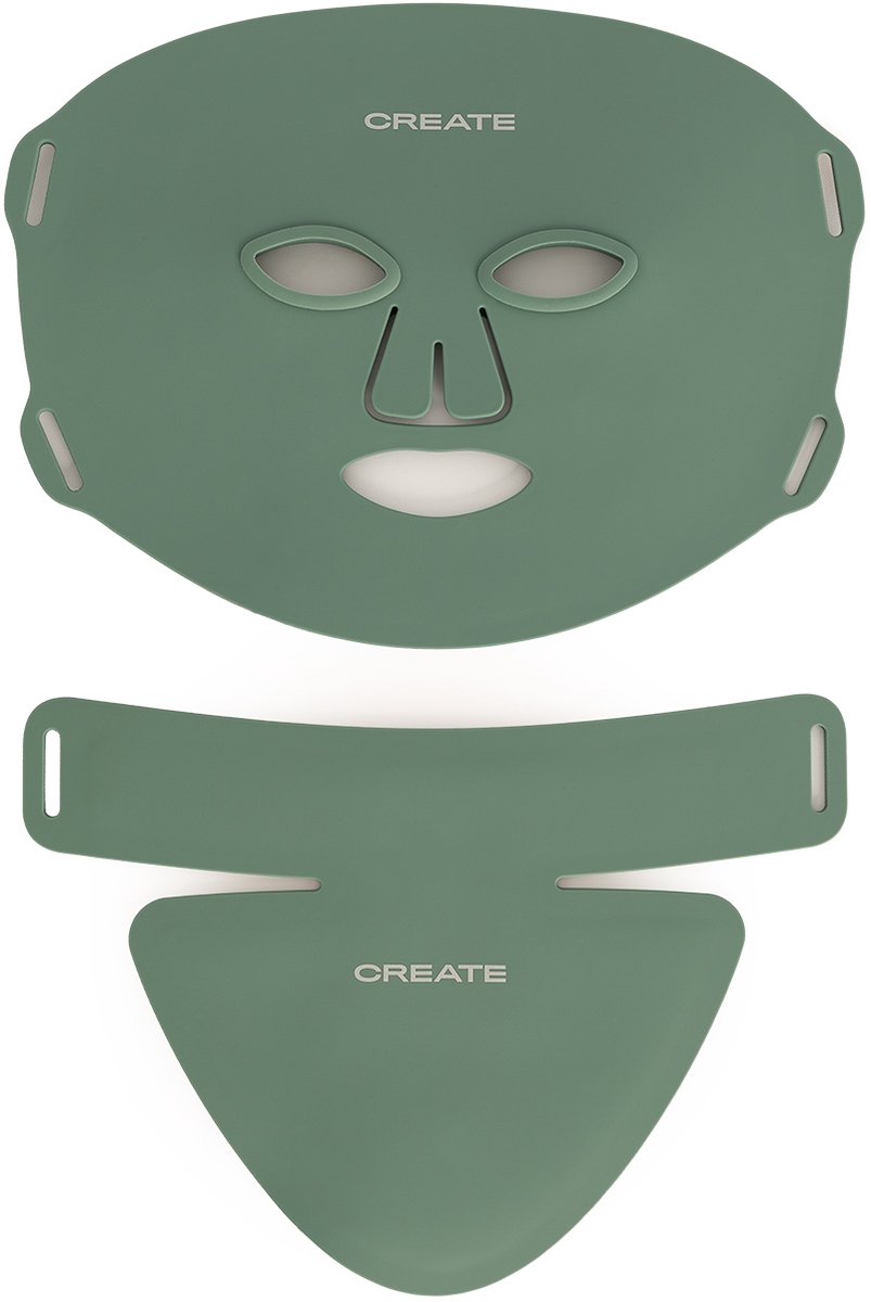 CREATE - 8-in-1 LED-behandelingsmasker gezicht, hals en decolleté - Salie - SKINCARE LED MASK 8 in 1
