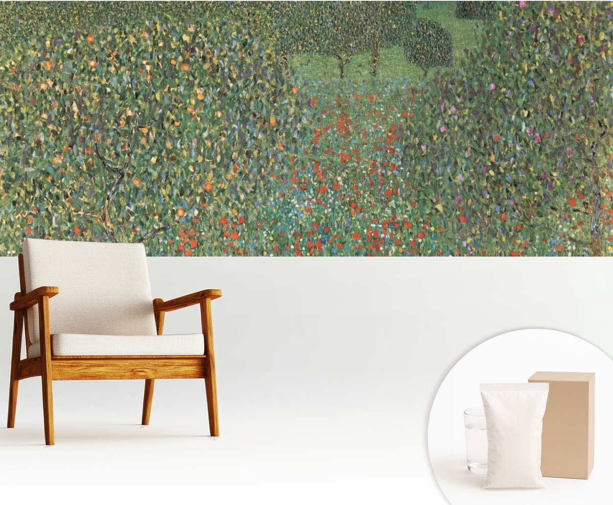 Wallfluent Fotobehang - Groente Vliesbehang - 250x104 cm - Bloemenweide Muurschildering - Slaapkamer behang Bloemen En Planten - Fotobehang Vlies - Slaapkamer behang