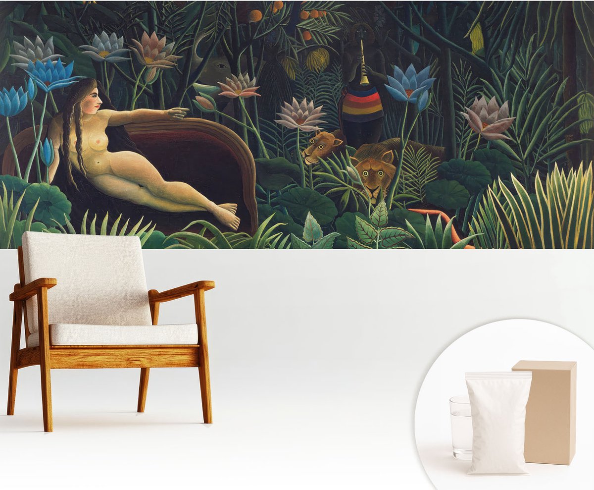 Wallfluent Fotobehang - Groente Vliesbehang - 250x104 cm - Exotische Jungle Fotobehang Vlies - Hal behang Deel - Muurschildering - Hal behang
