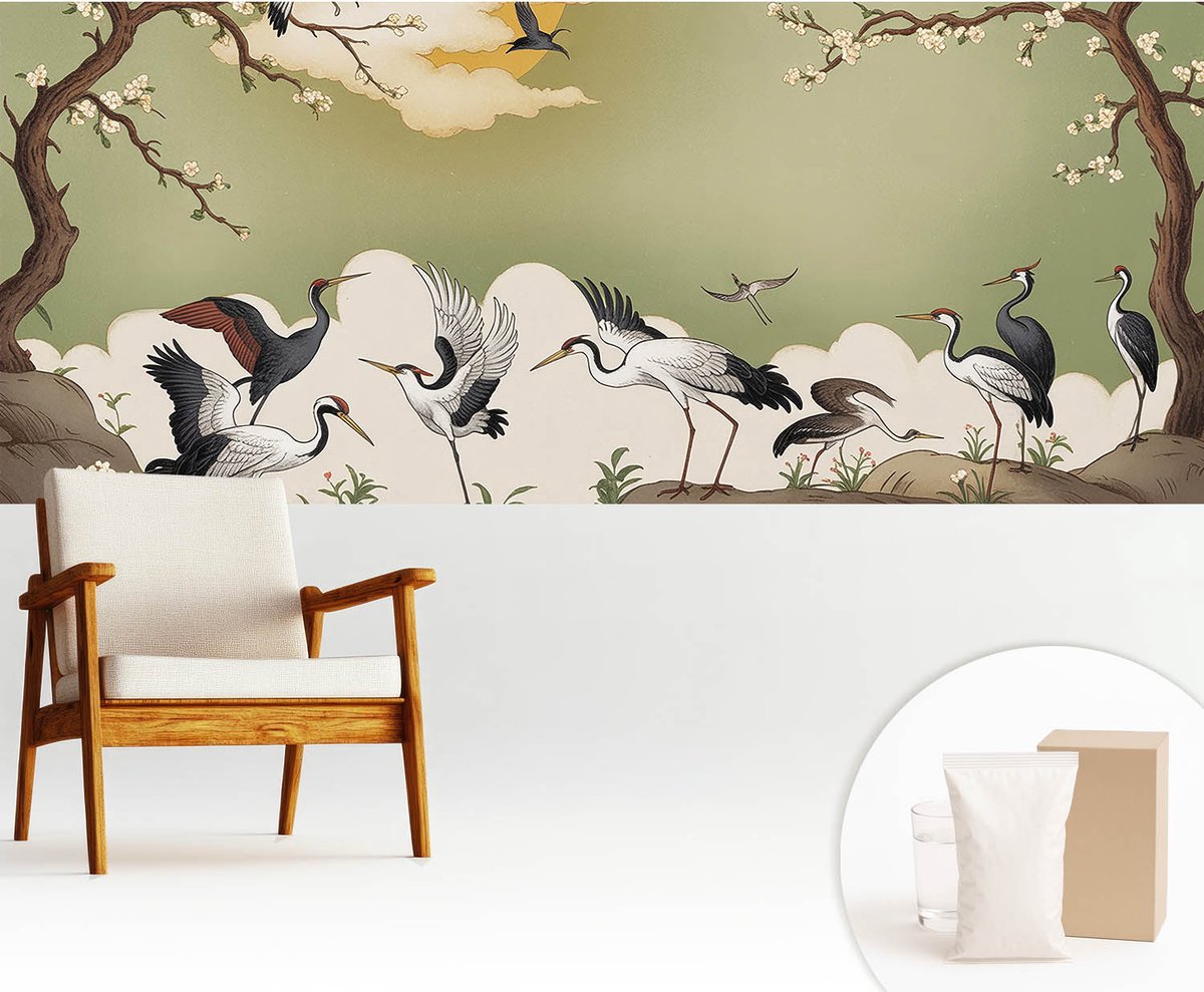 Wallfluent Fotobehang - Groente Vliesbehang - 250x104 cm - Elegante Natuur Muurschildering - Slaapkamer behang Landschappen - Fotobehang Vlies - Gang behang