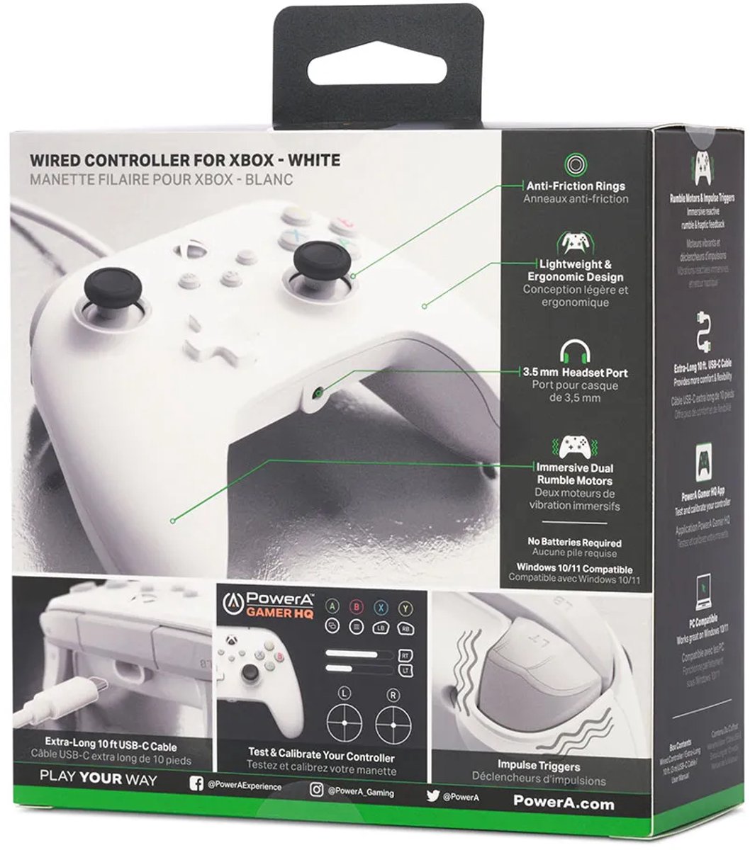 PowerA Bedrade Controller - Xbox Series X|S - Wit - 3m USB-kabel – foto 8