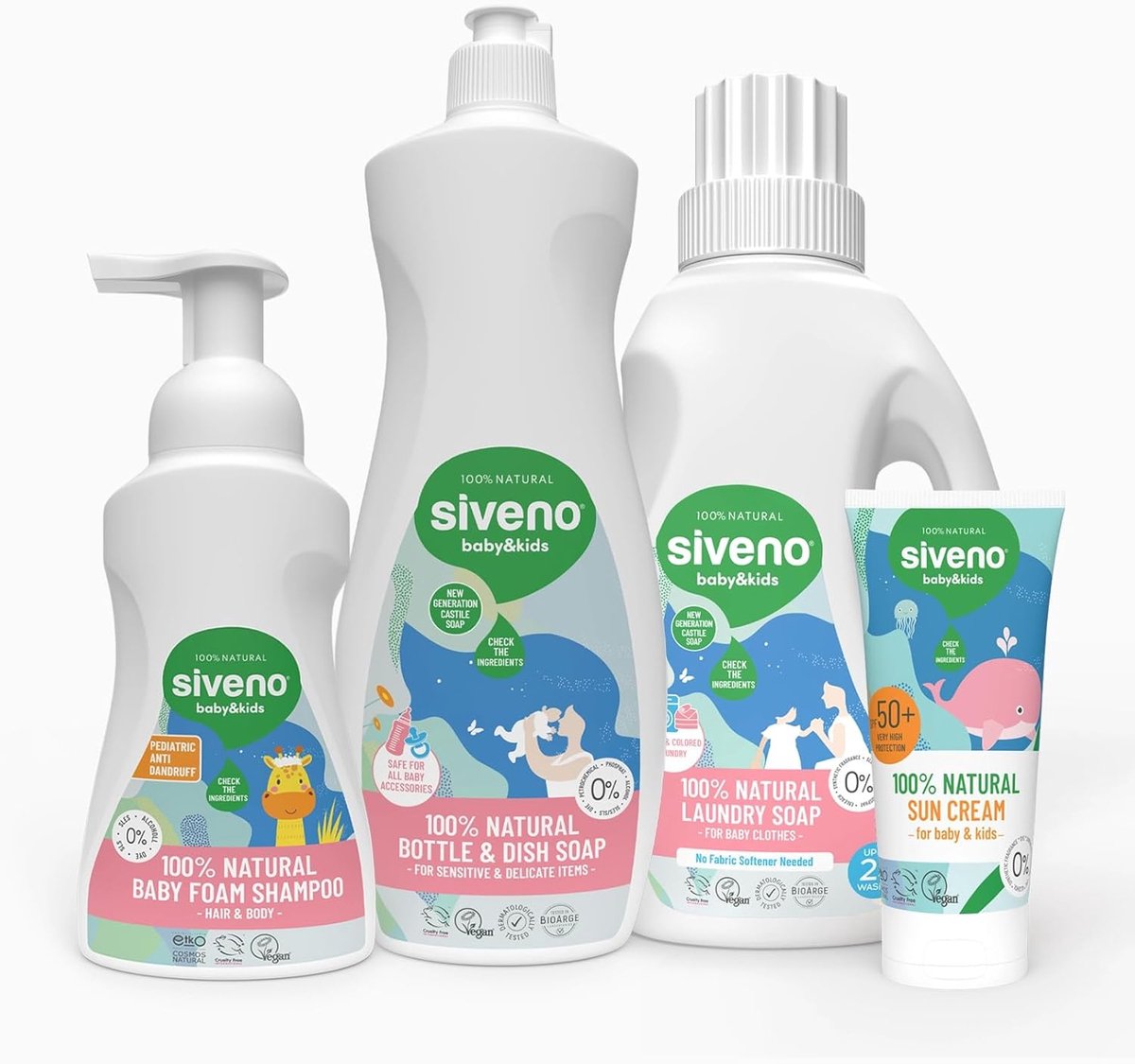 SnelShoppen - Natural Baby Care Set 4-delige Set | 100% Natuurlijk & Vegan | Ideaal voor Gevoelige Babyhuid | Perfect als Baby Geschenk voor Elke Dag