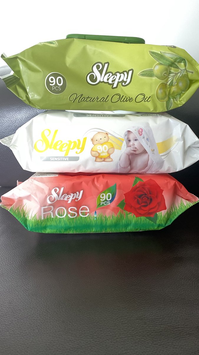 Sleepy Baby Vochtige Doekjes Mix Pakket - 3 Varianten (Olive, Sensitive, Rose) - Baby Wet Wipes - Met DekselProductbeschrijving