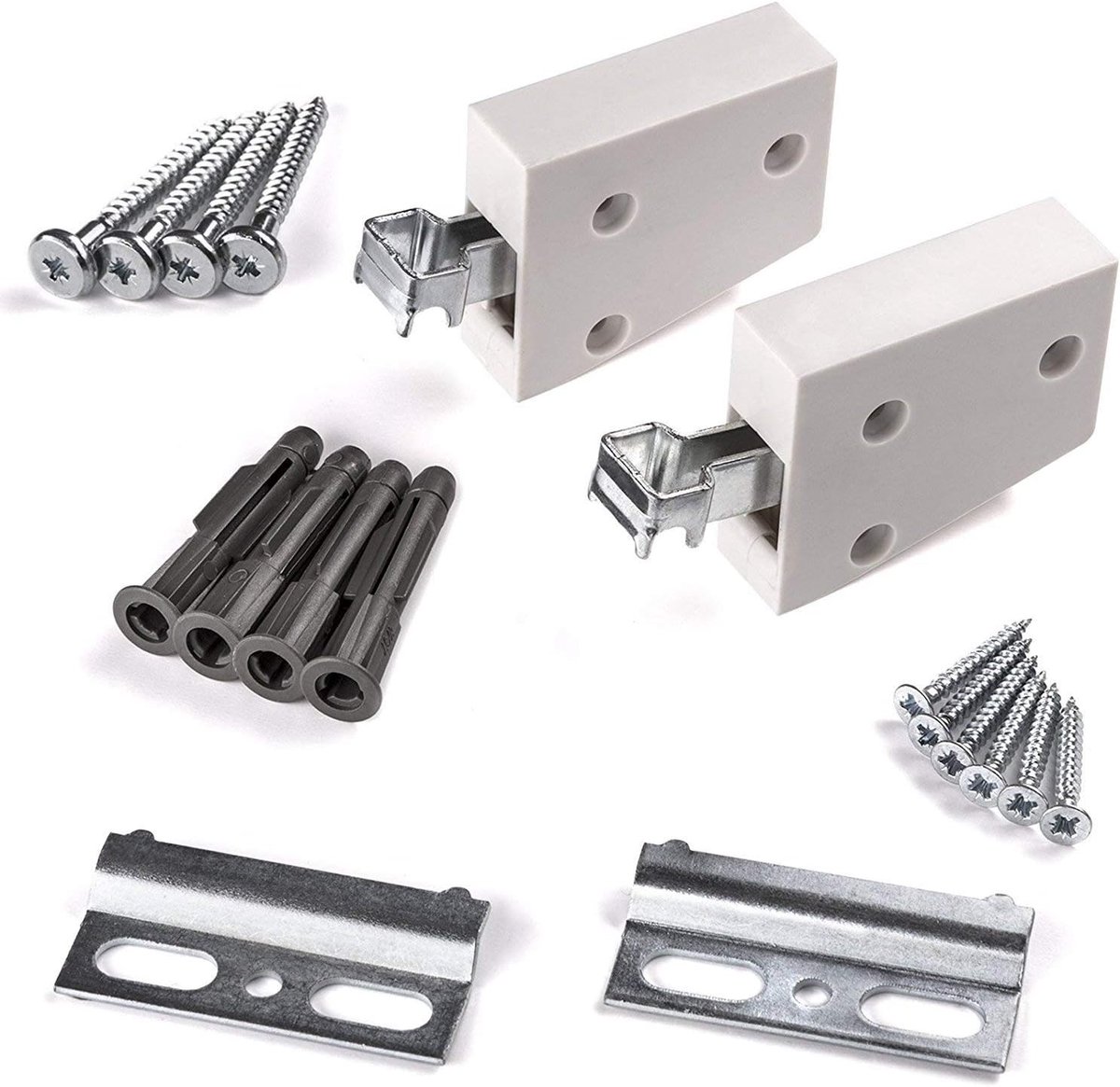 Kast hanger - complete set wit - hoogte en diepte verstelbaar - max. 120 kg draagvermogen - ShopVlot