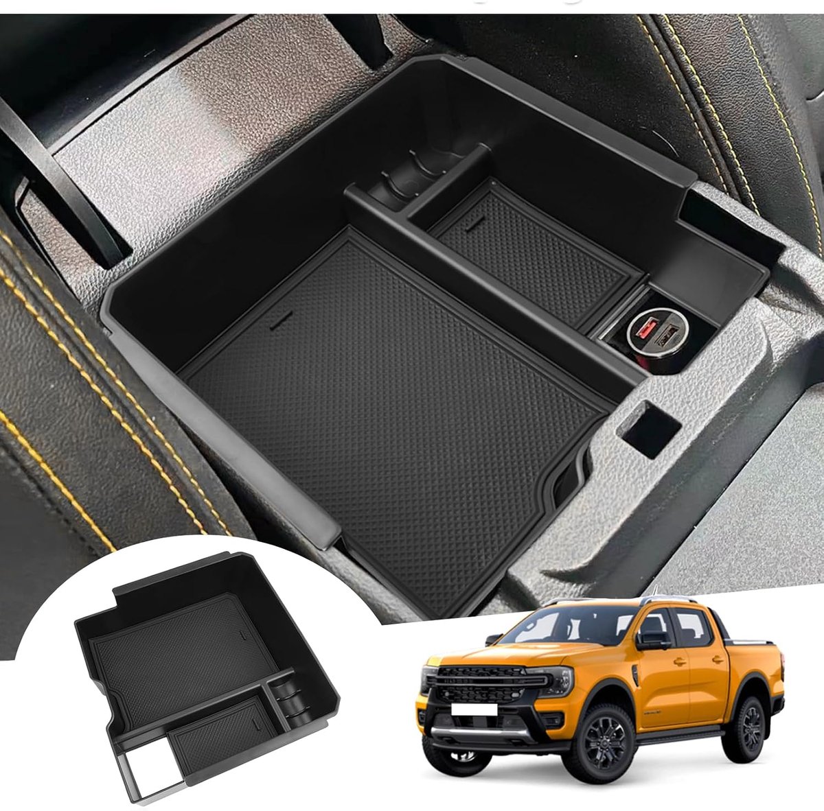 Center console opbergdoos - Ranger T9 2023 2024 - ABS kunststof - extra opbergruimte - ShopVlot