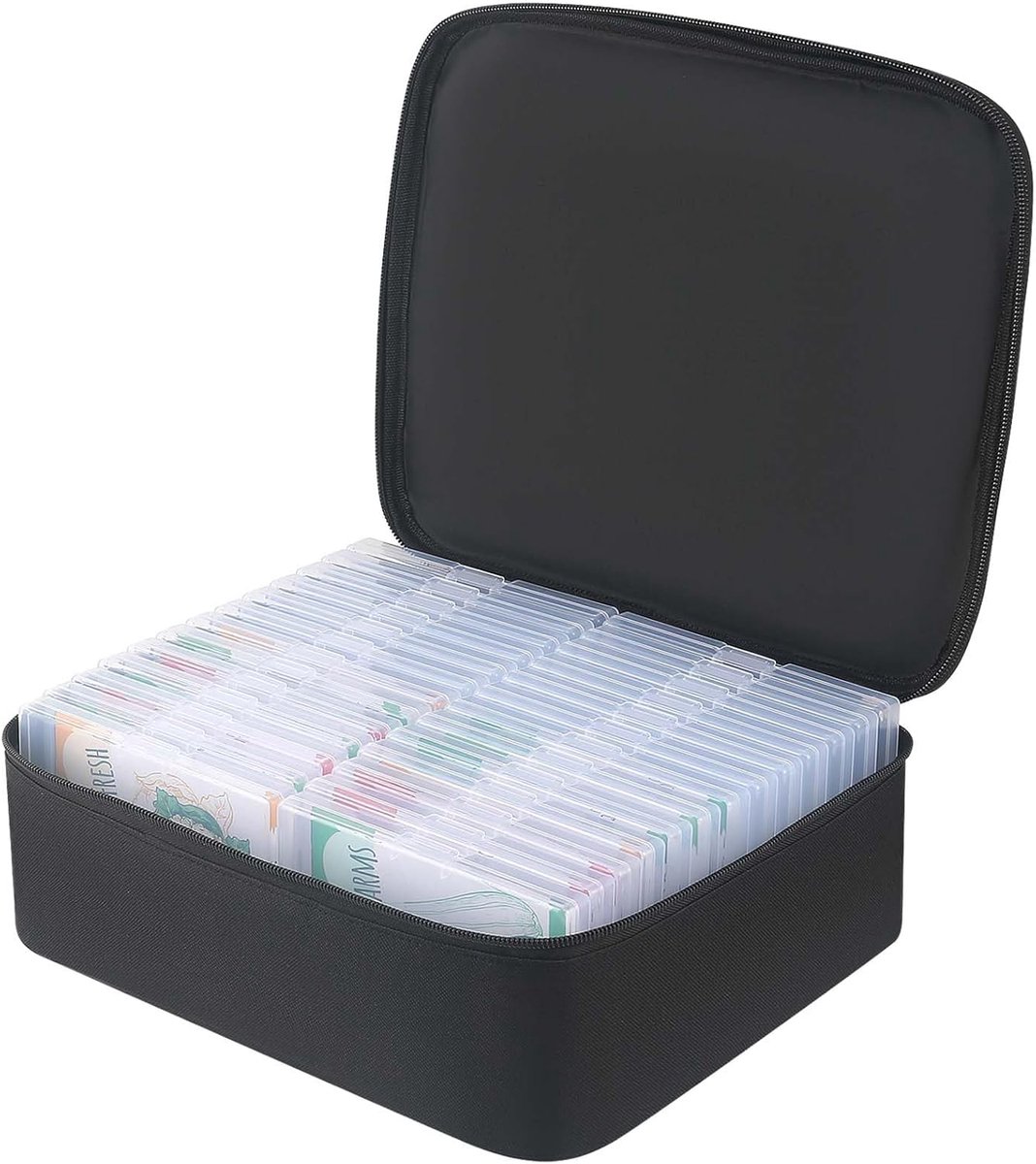 SnelShoppen - Opbergdoos met 26 Compartmenten en Labels - Grote Capaciteit - Oxford Stof Organizer voor Zaden, Groenten, Bloemen en Kleine Onderdelen