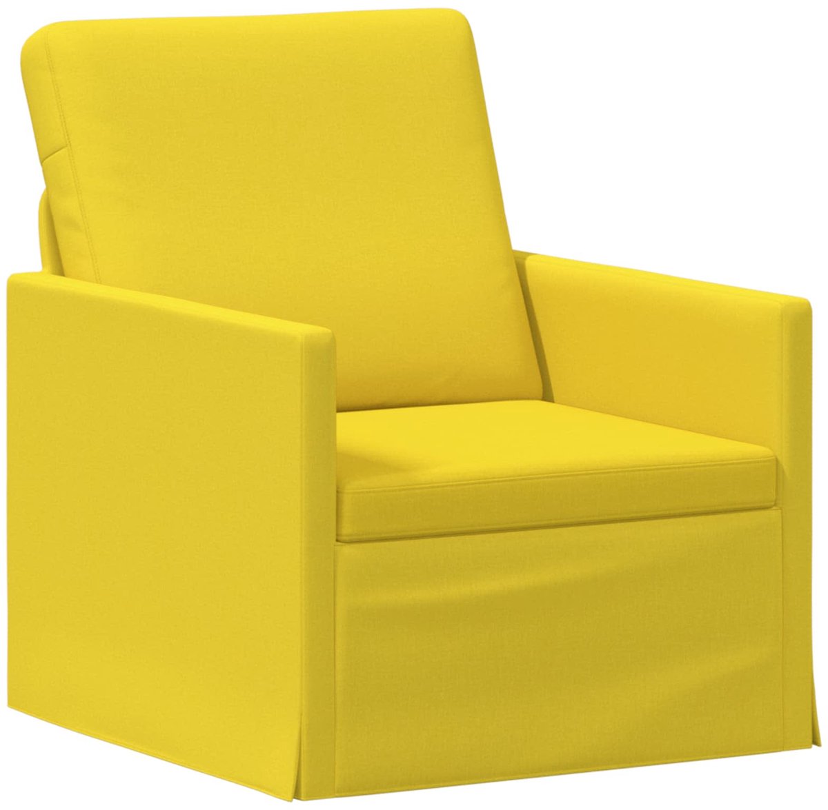 vidaXL Fauteuil - Licht - Geel - 70 - x - 81 - x - 82 - cm - Stof Lichtgeel