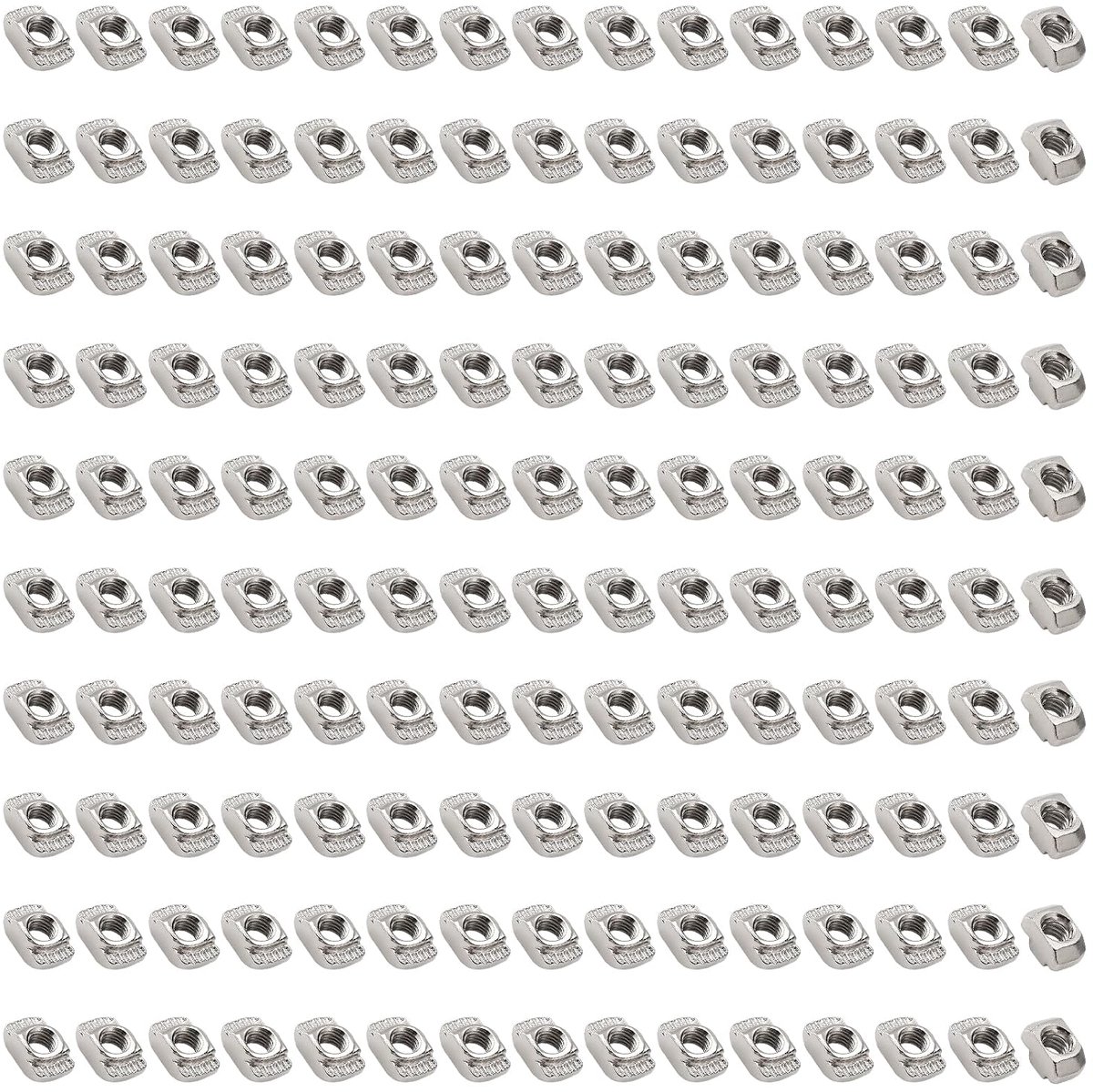 150 Stuks 20-Serie M4 Schuifmoer met T-sleuf, Hamerkop T-Moeren, voor Geëxtrudeerde Aluminium Rails Uit de 20-Serie