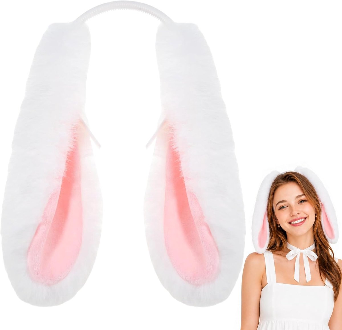 Haarband, pluche konijnenoren kostuumaccessoires Bunny