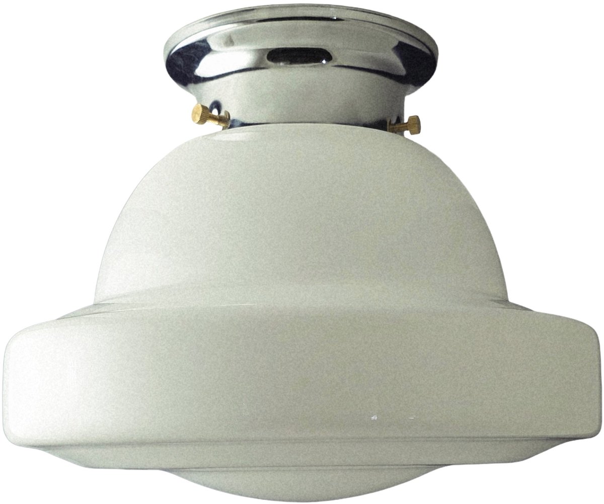 Thomas Klaus Dekora - Klassieke Plafondlamp - Art Deco - Wit Melkglas