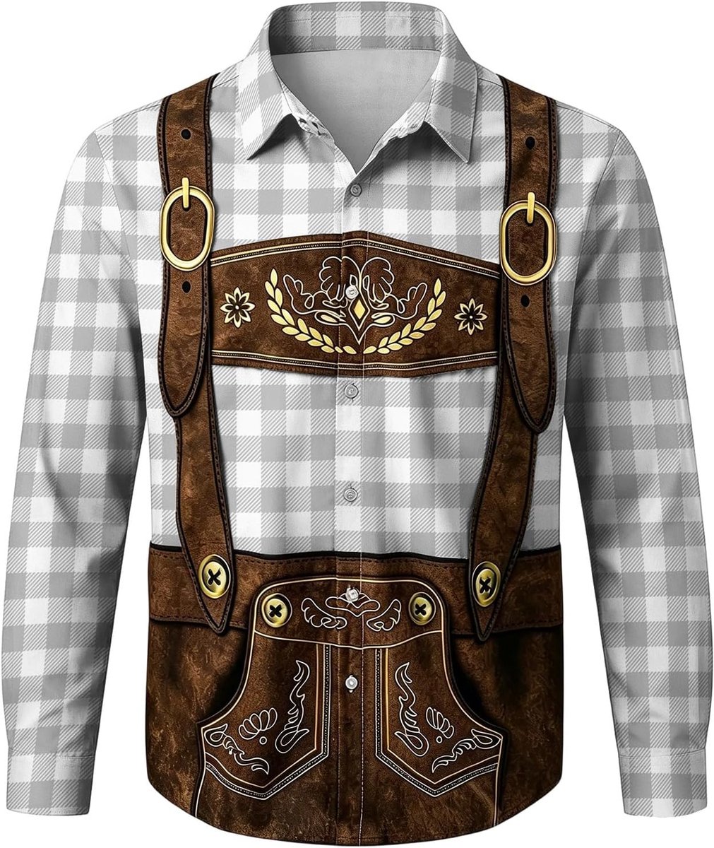 Herrenhemd met print, geschikt voor Oktoberfest
