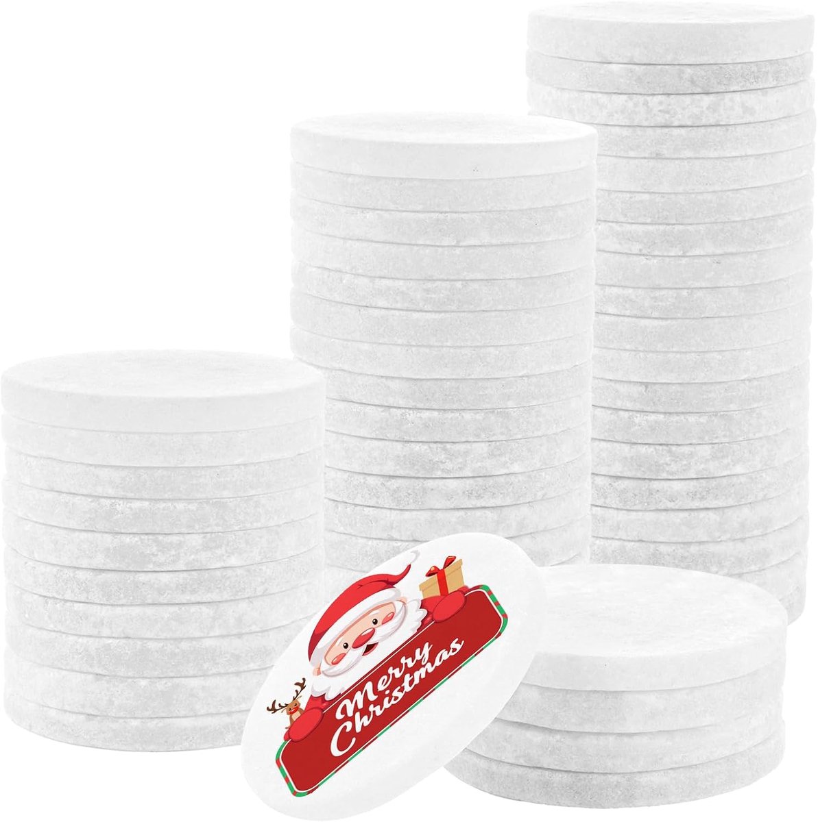 50 stuks platte stenen om te beschilderen, witte stenen beschilderen, 5 cm ronde stenen schijf, gladde platte kiezelstenen om te beschilderen, voor kunst en handwerk