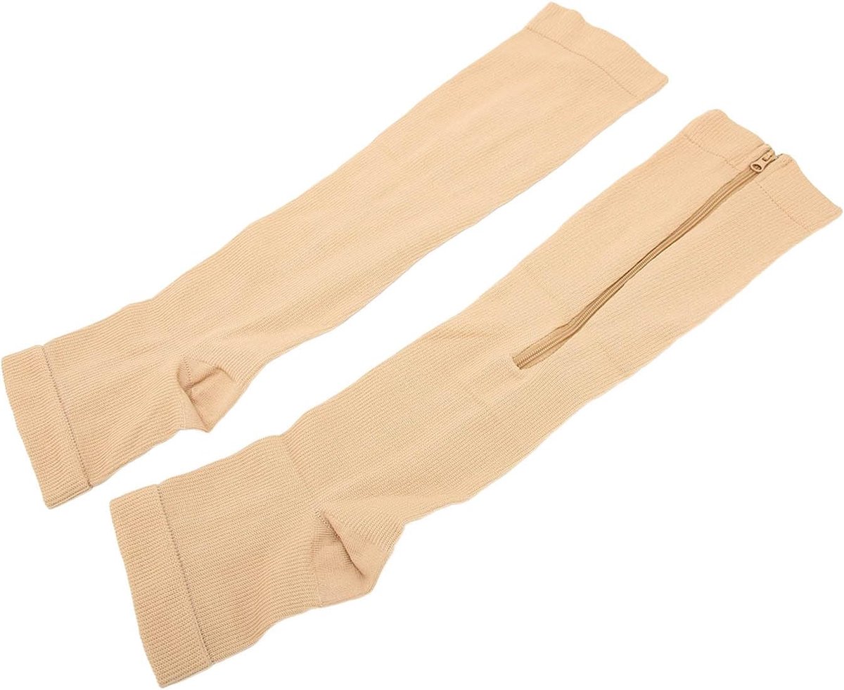 Sokken, bloedcirculatie bevorderen Elastische druksokken Rits Decompressie Beenafslanken voor sport voor dames(kleur, S/M)