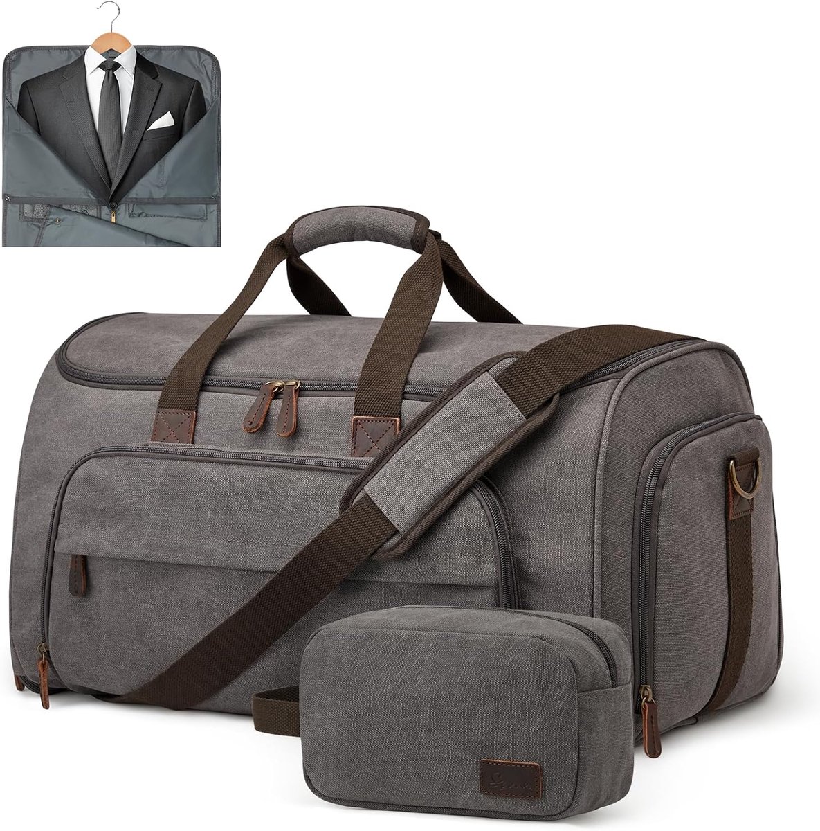 Carry On Kledingstuk Tas voor Reizen Converteerbaar Kledingstuk Duffle Bag Pak Tassen voor Mannen Vrouwen Reizen 2 in 1 Hangende Koffer Zakelijke Reistas met Toilettas