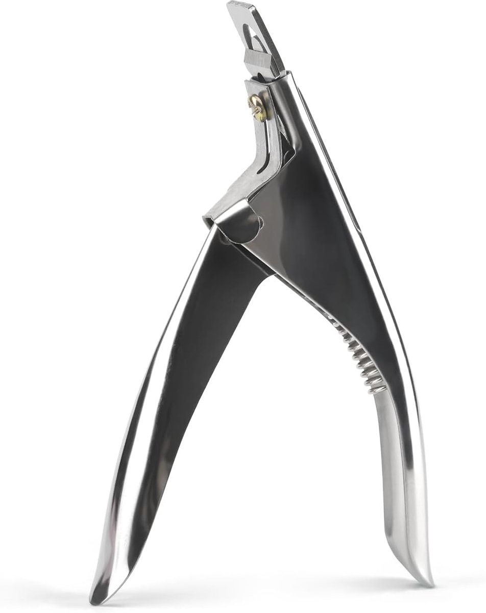 Tip Cutters voor acryl extensies, valse nagels en tips roestvrije scherpe professionele nagelverlenging tondeuse nauwkeurige en duurzame nageltip cutter (zilver)