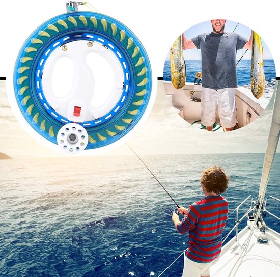 Crystal Reel Wiel Multifunctionele Zee Vissen Hand Vangst Handvat Kite Spool met 450 m Lijn — afbeelding 2