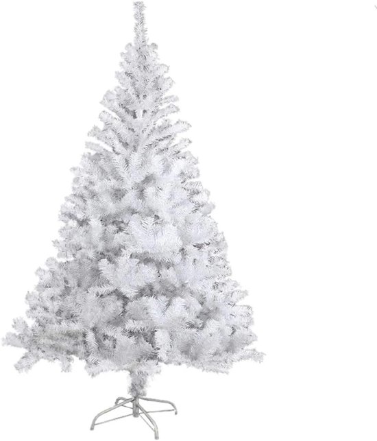 Kunstkerstboom 180 cm - 650 takken - Wit - Inclusief Metalen Standaard
