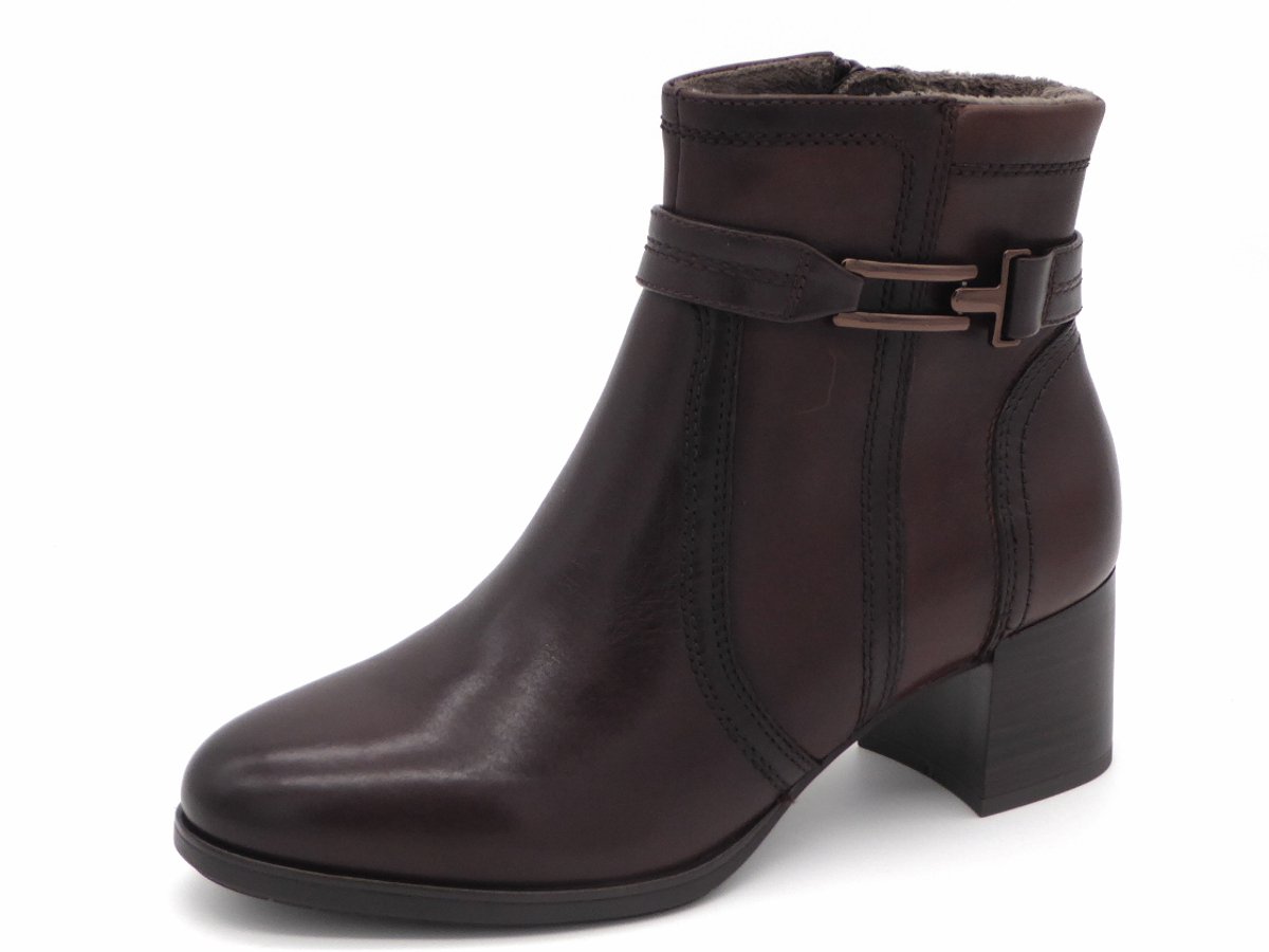 Jana Dames Enkellaarsje - 25763-304 Bruin - Wijdte H - Maat 41