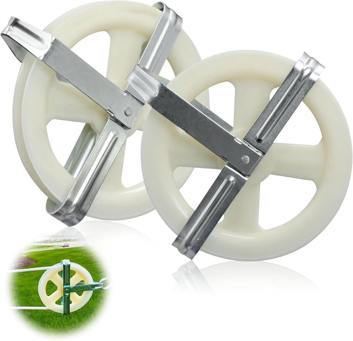 Pulley Washing Rope Reference Pulleys - 5 Inch Nylon Wheel with Aluminum Shaft Stainless Weatherproof for Family - ShopVlot