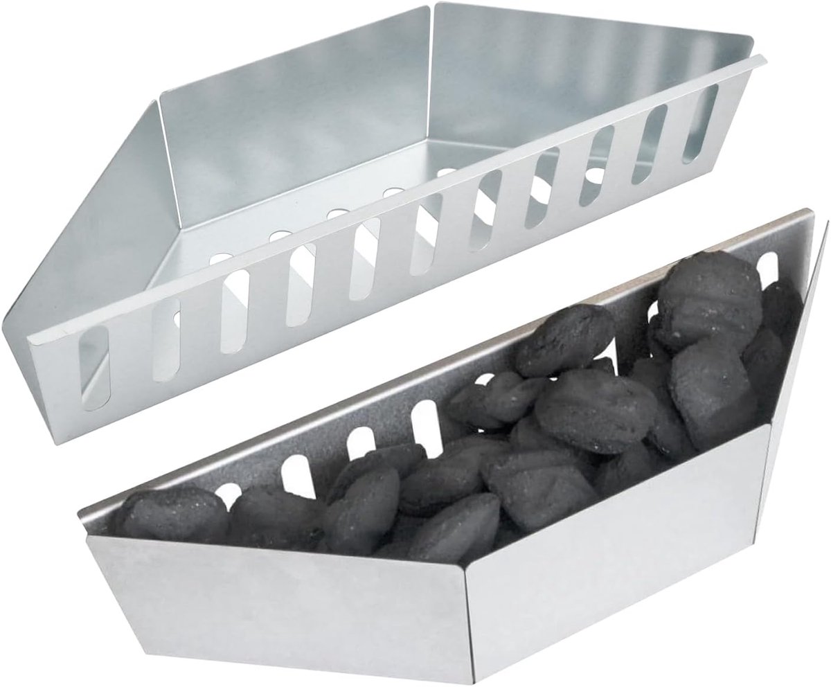 SnelShoppen - Charcoal Basket voor Weber Grill, BBQ Accessoires voor 57 cm Kettle Barbecues, Roestvrijstalen Houtskoolmand en Kolenbak, Perfect voor T