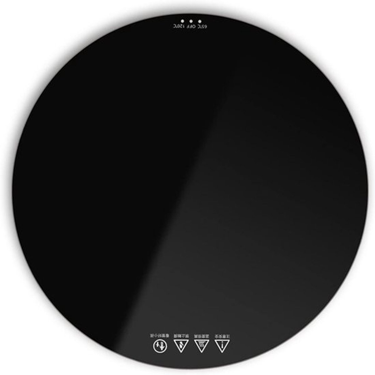 Elektrische bordverwarmer - Warmhoudplaat voor voedsel - Voor feestjes en buffetten - 2 warmtestanden - 27 cm diameter - Zwart