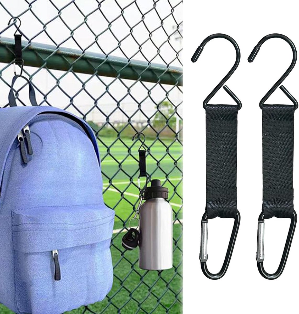 Fence Hook - Multifunctionele Haak - Nylon en Metaal - Ideaal voor Sporttassen - ShopVlot