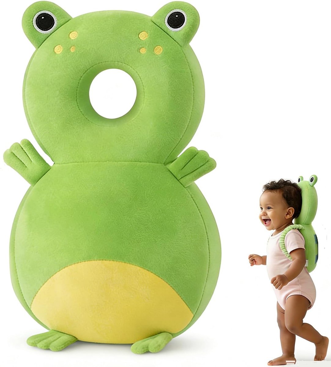 SnelShoppen - Baby Hoofd Bescherming Kussen, Verstelbaar Baby Hoofd Guard, Schokabsorberende Baby Safety Pad voor 4-24 Maanden, Roze Vlinder