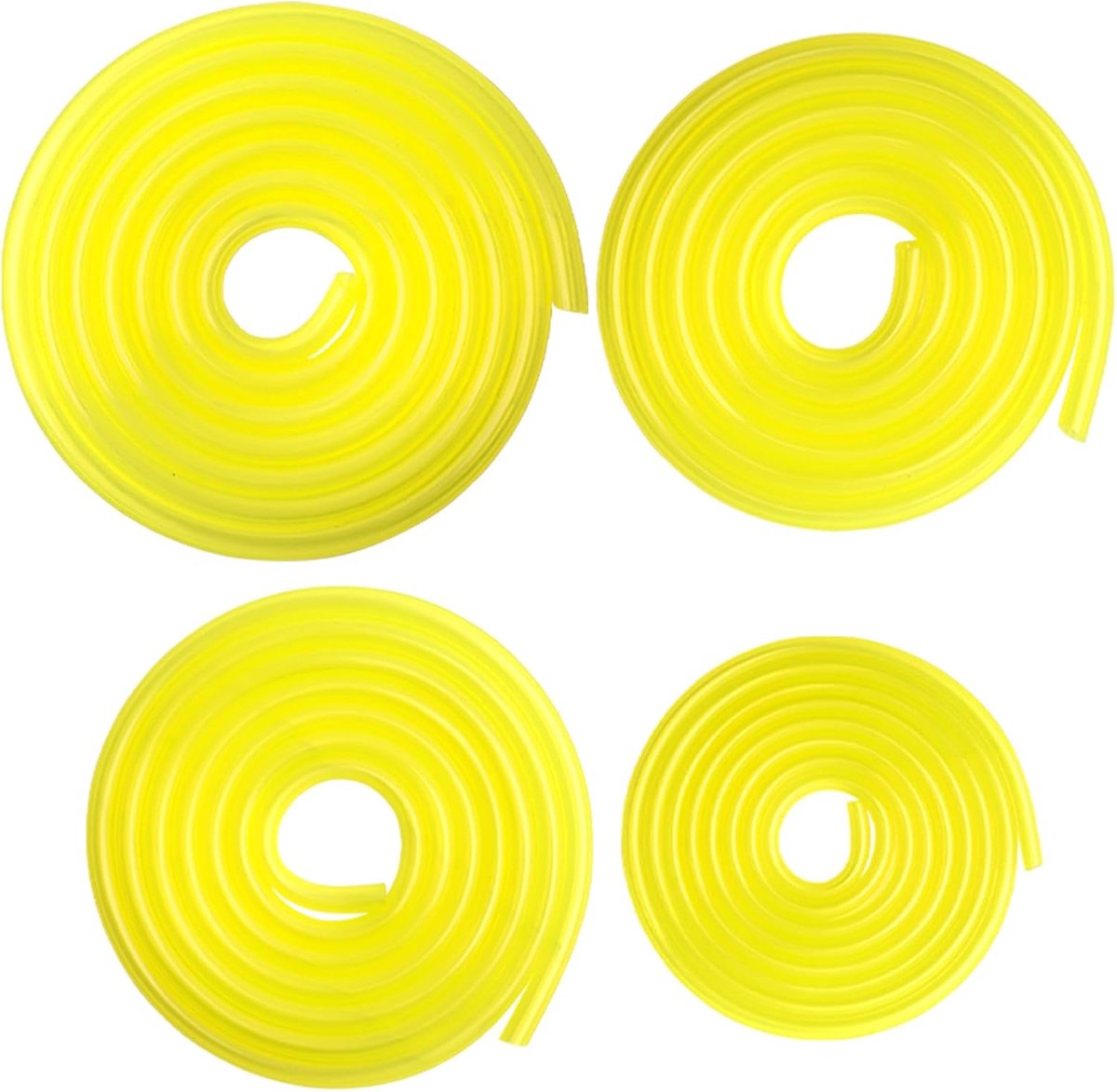 SnelShoppen - Pack van 4 Brandstofslangen 1.2 m, Flexibele Brandstofslangen 2x3.5 mm, 2.5x5 mm, 3x5 mm, 3x6 mm voor Kettingzagen, Ventilatoren, Hogedr