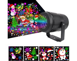 Kerst projector - Kerst projector voor buiten - LED-projector - LED-kerstprojector - 16 patronen - Geschikt voor kerstfeesten en feestdecoraties - Kerstman/sneeuwpop-patronen - Model A