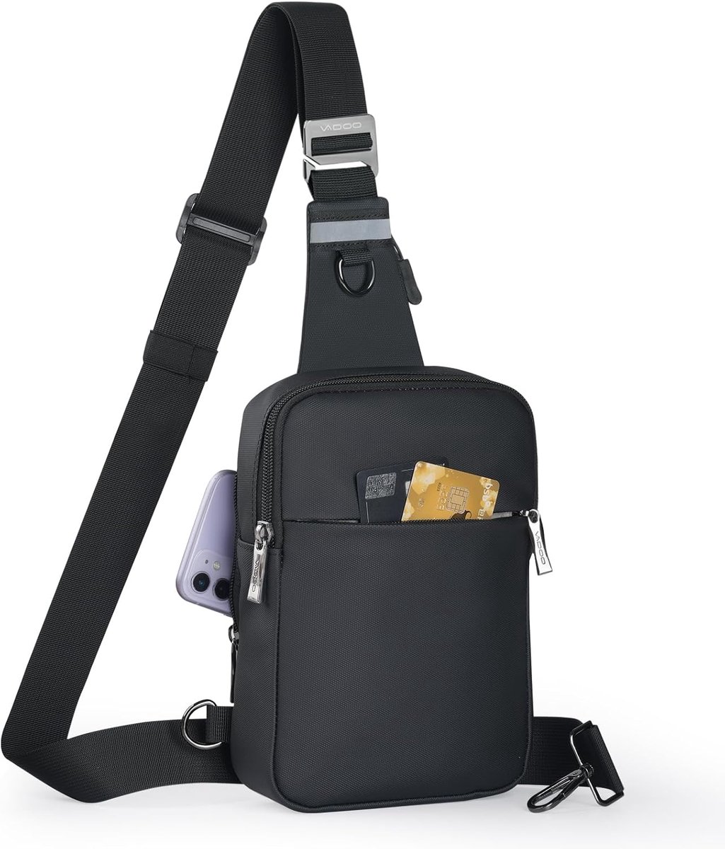 SnelShoppen - Anti-diefstal Sling Chest Crossbody Tas, Diefstalbestendige Schoudertas van Nylon voor Dames en Heren, Lichtgewicht, Eenvoudig en Grote