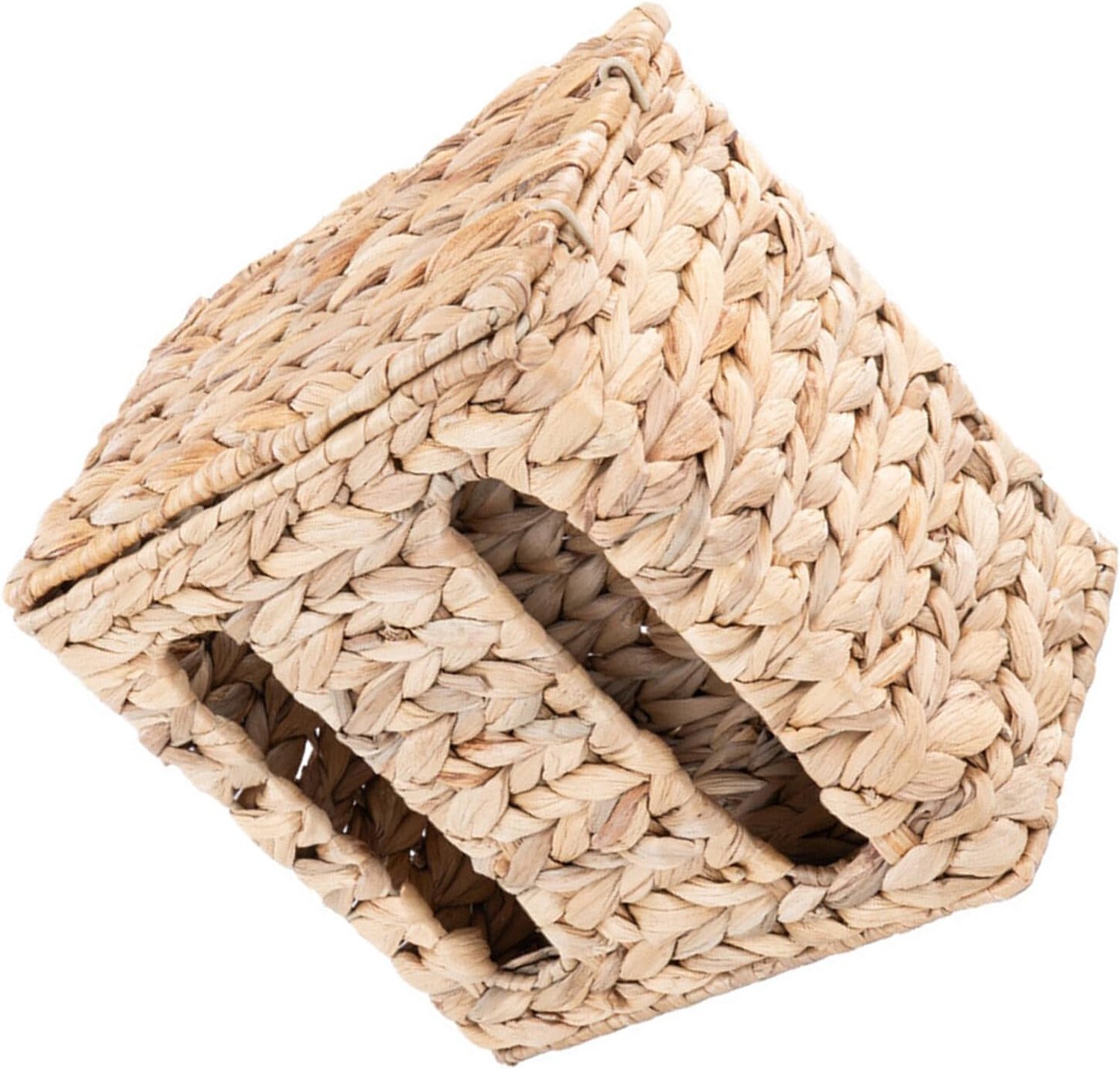 Wall Mounted Woven Trash Bag Holder With Lid Space Saving Garbage Bag Dispenser For Kitchen Bathroom Office Multipurpose Organizer Iron Frame