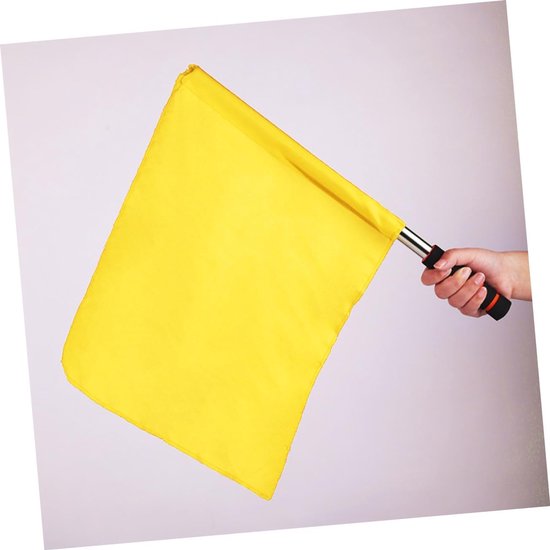 4 Stuks Delige Referee Handvlaggen Geel met Antislip Handvat Hoge Zichtbaarheid voor Sportwedstrijden Outdoor Voetbal voor Scheidsrechters Wedstrijdleiding — afbeelding 2