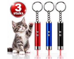 Mamosta® Laserpen Set - 3 Stuks - Klasse II - Sleutelhanger Laserlampje - Laserpointer Kat - Laser