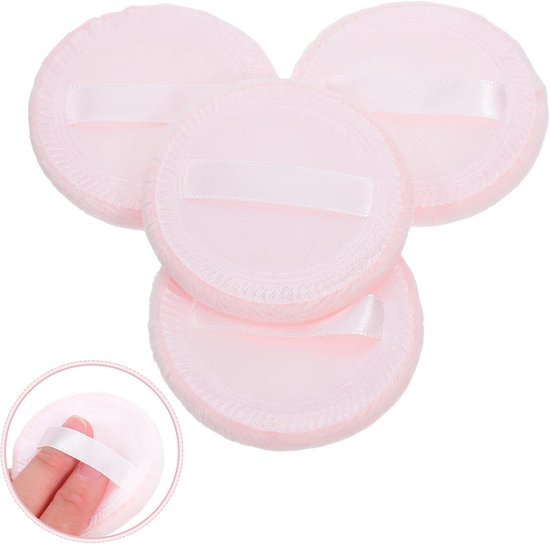 20 Stuks Ronde Velours Poederpuff Roze Herbruikbare Make-up Spons voor Losse Compacte Poeders Krachtige Olieabsorptie Geschikt voor Dagelijks Gebruik Onderweg voor Dames — afbeelding 5