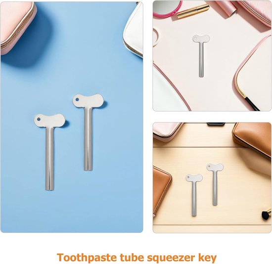 15 Stuks Delige Roestvrijstalen Tandpasta Tube Knijper Universele Tube Roller voor Tandpasta Pigment Corrosiebestendig Gebruiksvriendelijk Geschikt voor Dagelijks Gebruik — afbeelding 5