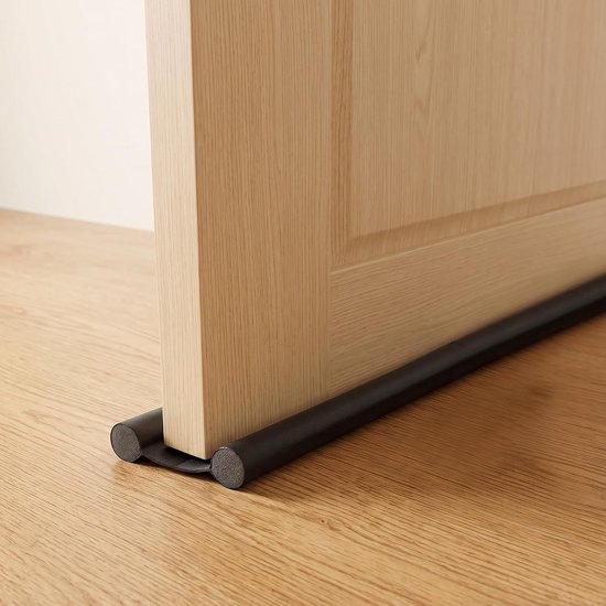 6 stuks tochtstoppers voor deuren, 96 cm, zwart, PU-deurafdichting, tochtstopper, tochtstopper voor de onderkant van de deur, windstopper, deurtochtstopper, deurafdichting, bescherming tegen — afbeelding 3