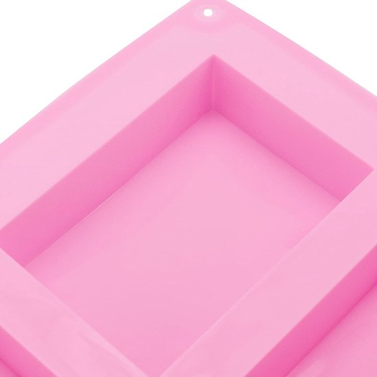 6 stuks 6-cavity zeepvormen, rechthoekige siliconen vormen, zelfgemaakte zeepvormen voor doe-het-zelf, bakken, biscuit, ijsblokjes, handwerk, (roze + blauw + paars) — afbeelding 2