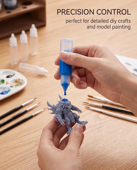 9 stuks druppelflessen, lege flessen voor vloeistoffen, 10/15/30 ml flessen, druppelflessen van kunststof, draagbaar, comprimeerbare druppelflessen voor vloeibare monsters — afbeelding 3