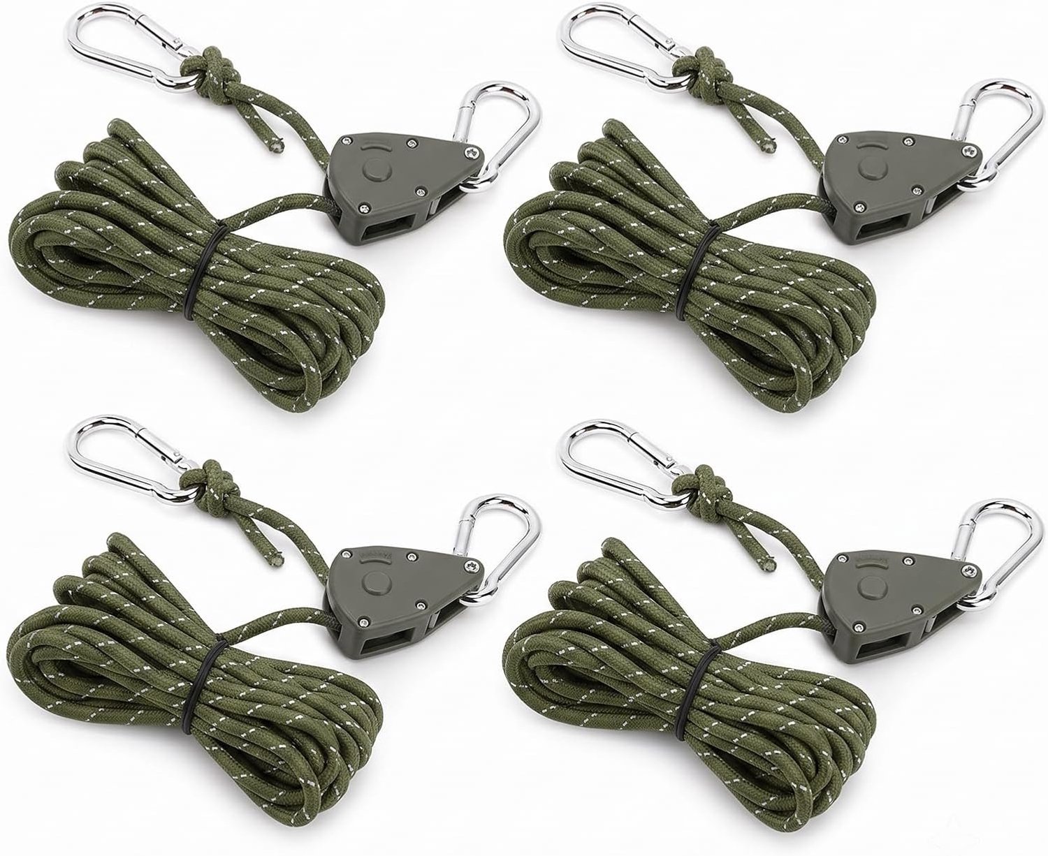 Outdoor scheerlijnen 4 stuks - reflecterend paracordtouw - snelsluiting - ideaal voor tenten en camping - ShopVlot