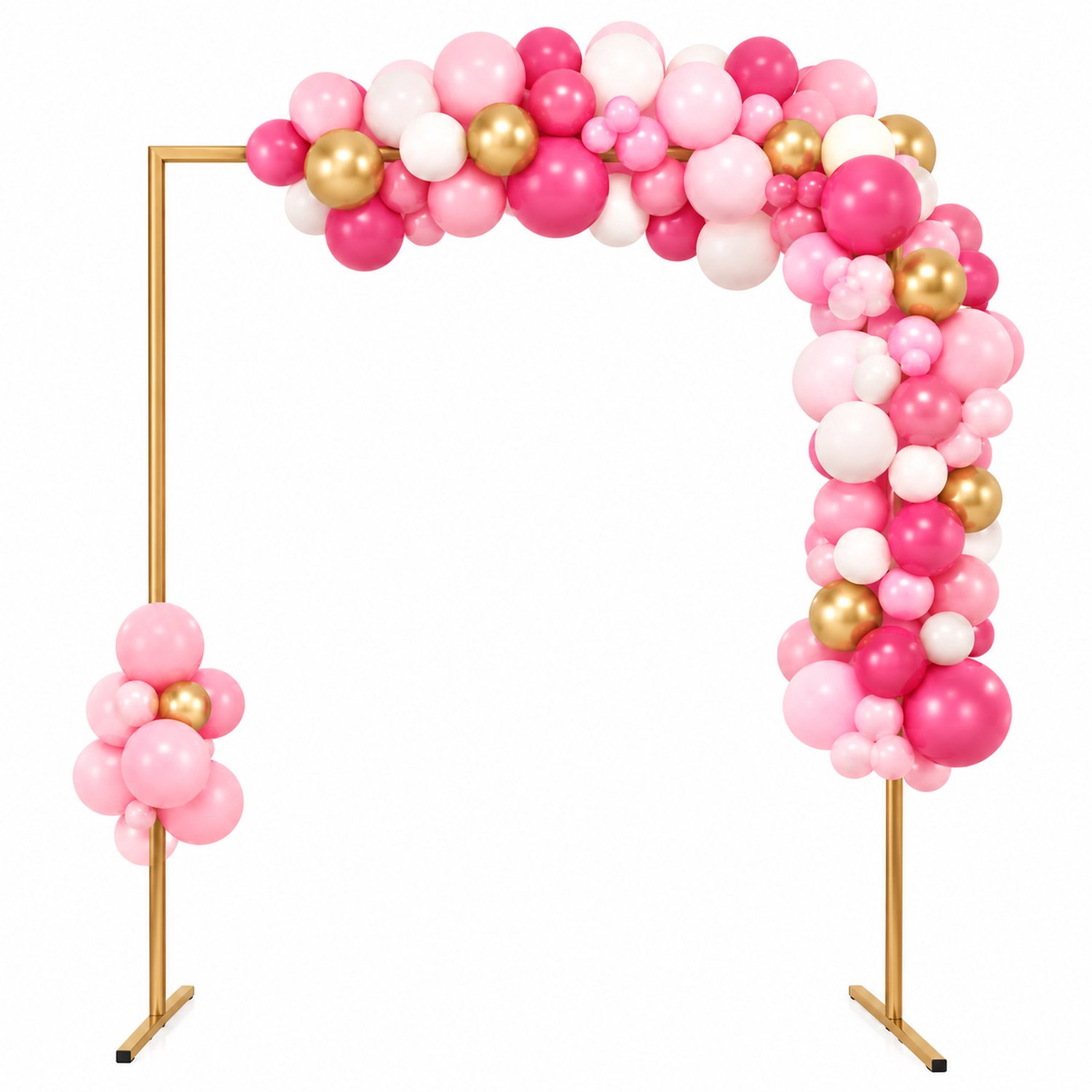 Lejoraa Bruiloftsboog 1,5 m – Metalen Achtergrondstandaard – Verstelbaar Decoratieframe – Vierkant Rechthoekig – Voor Bruiloft, Ceremonie, Verjaardag - goud