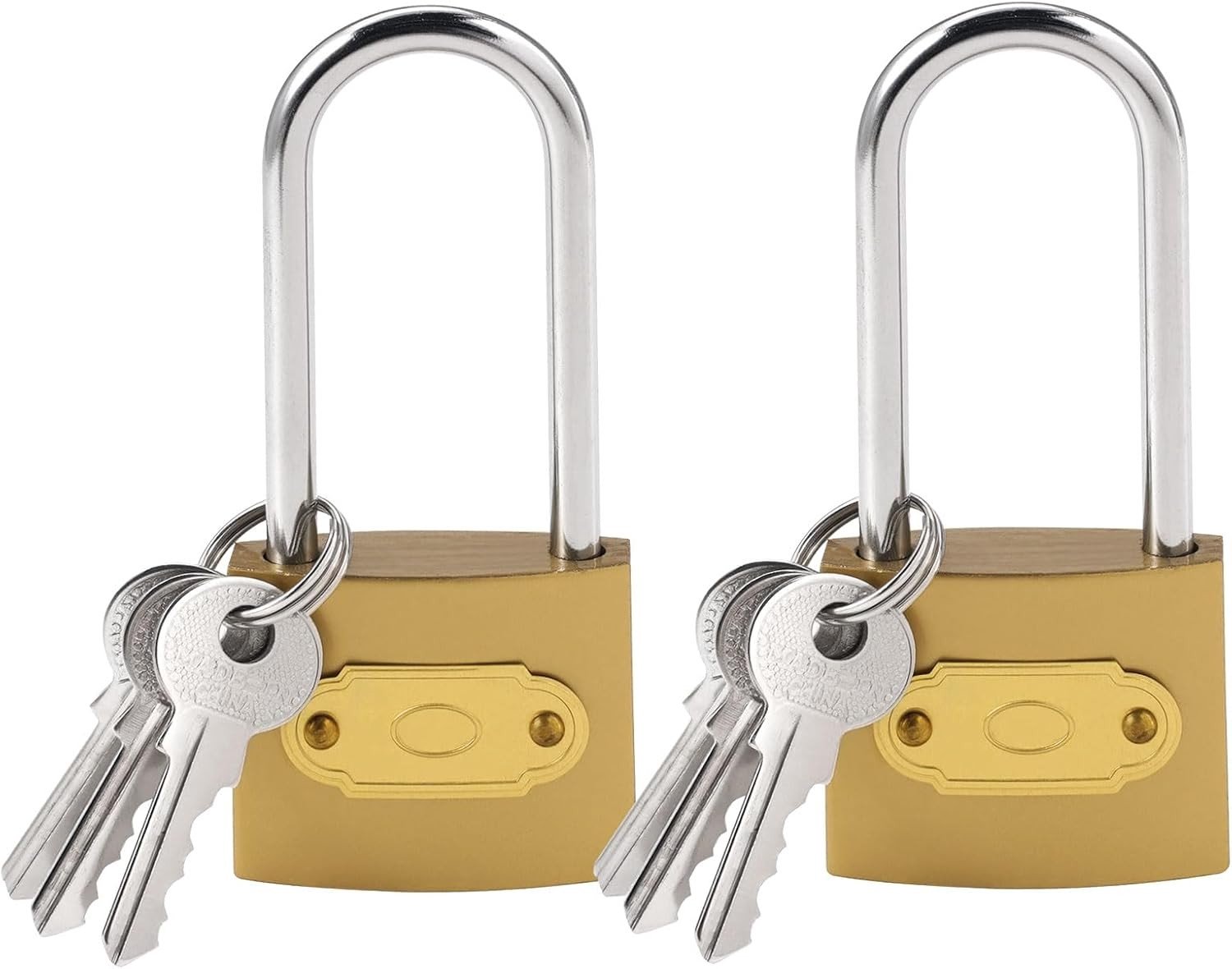 Set van 2 Veiligheidssloten met Sleutel, 38mm Hangsloten voor Kluisjes, Garages en Deuren, Duurzaam en Betrouwbaar voor Diverse Toepassingen