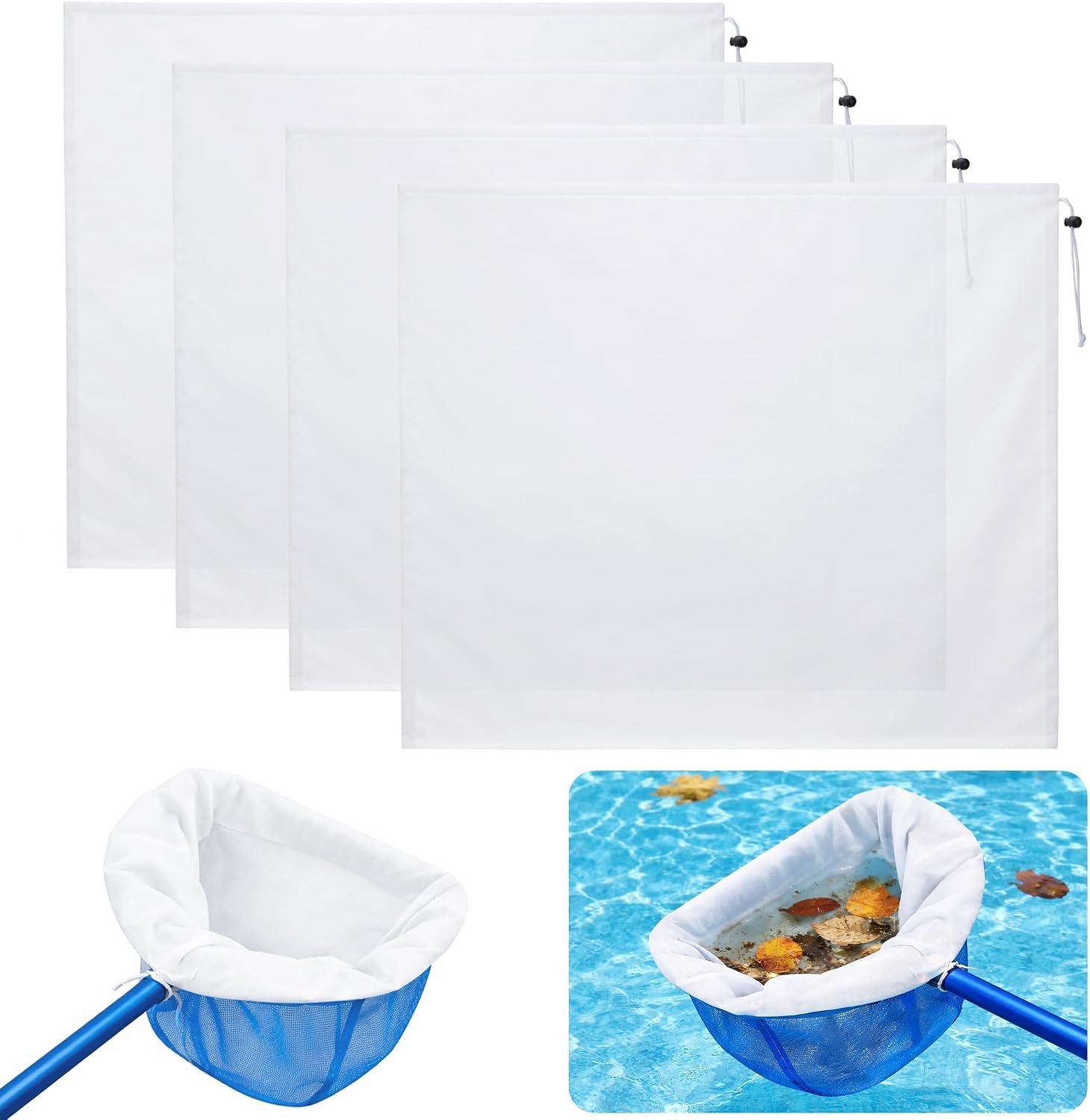 Poolstofzuiger filterzakken - set van 4 - fijnmazig ontwerp - voor effectieve reiniging - ShopVlot