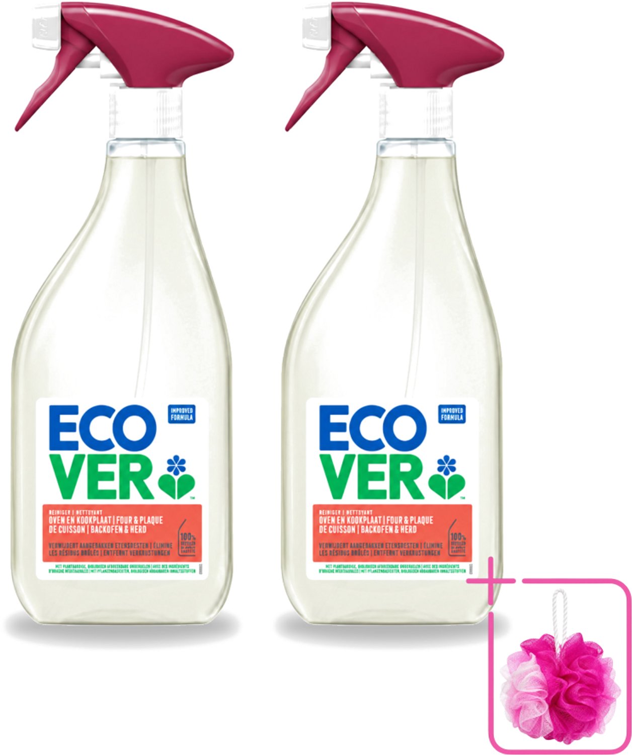 2 x Ecover - Oven- & Kookplaatreiniger - Power Cleaner - 500 ml - Bulkverpakking - Oven reinigen - Douchemop - Kookplaat reinigen