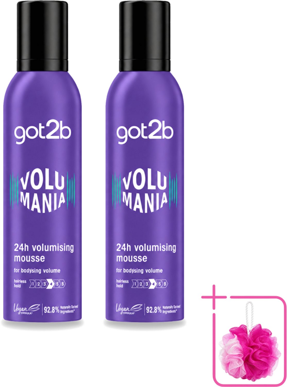 2 x Got2B - Volumemousse - Volumania 24H - 250 ml - Bulkverpakking - Haar volume - Haarkleur