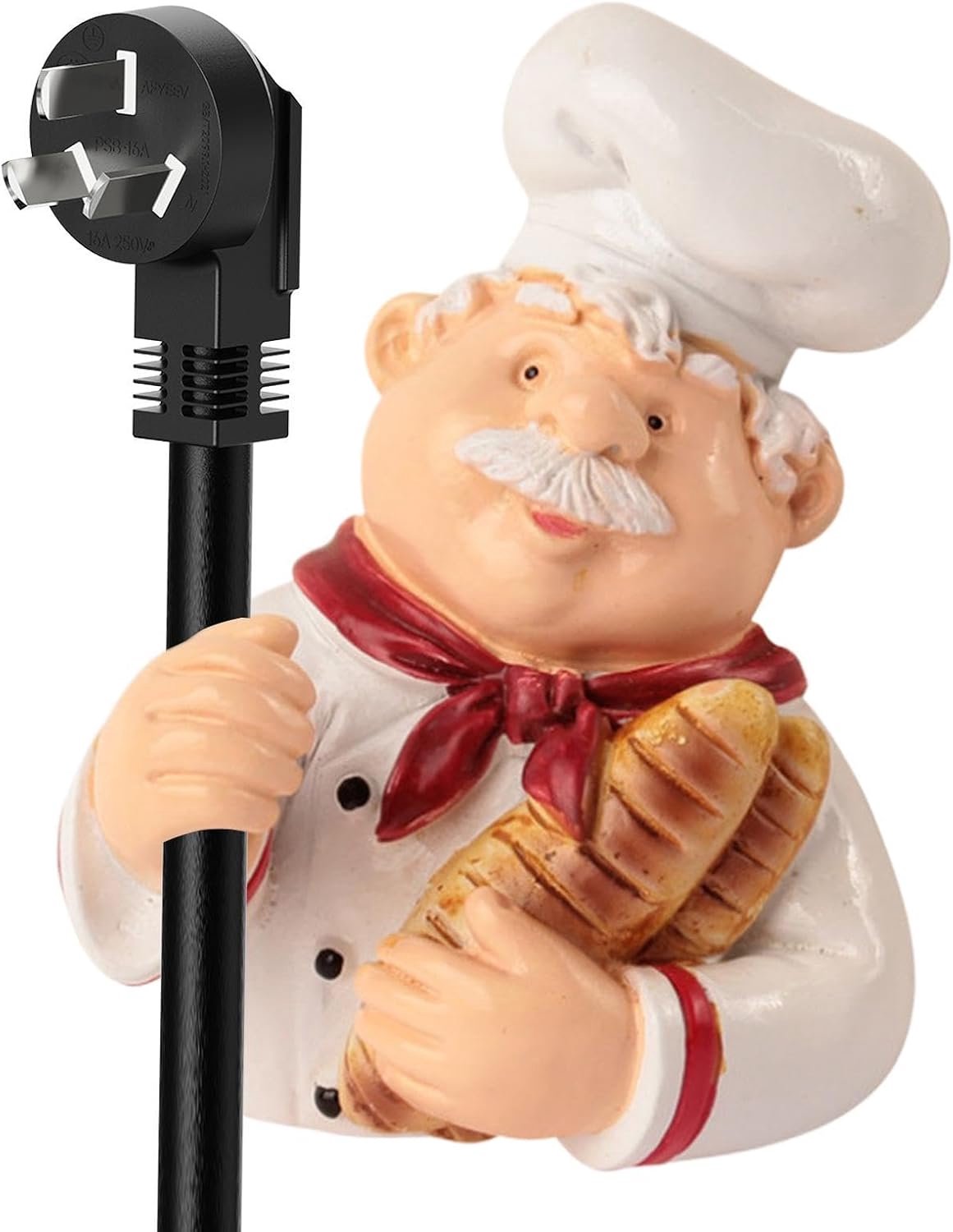 Sluit de opberghaken aan, uitgangshaak | Zelfklevende wandhaken haken koord kabel kabel | Cartoon keuken muur koord keeper chef decor voor huis, tuin, orgaan